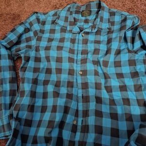 Blue and Black Checkered Shirt
